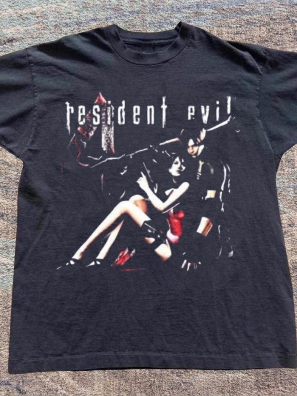 Gildan Black Resident Evil Graphic Tee with Red Accents
